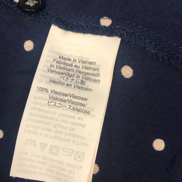 Madewell Boho Ruffle-strap Navy Polka Dot Button Down Sleeveless Sundres… - Picture 12 of 15